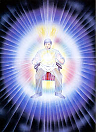 Активизированная венечная чакра духовного искателя, практикующего Медитацию на двух сердцах 